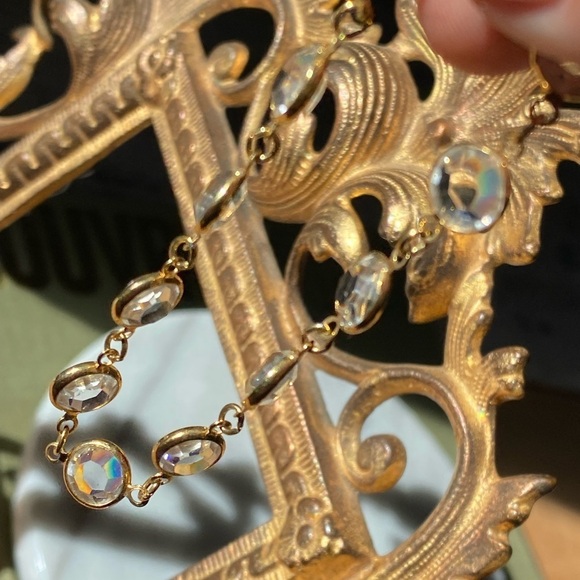 Gold tone Swarovski crystal bracelet